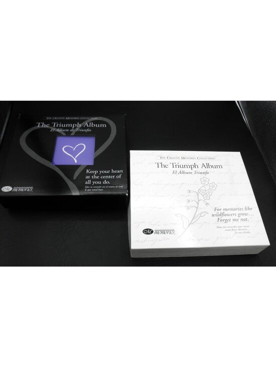 Creative Memories Other - Creative Memories TRIUMPH ALBUMS-Purple Covers HEART and FORGET ME NOT Set of 2